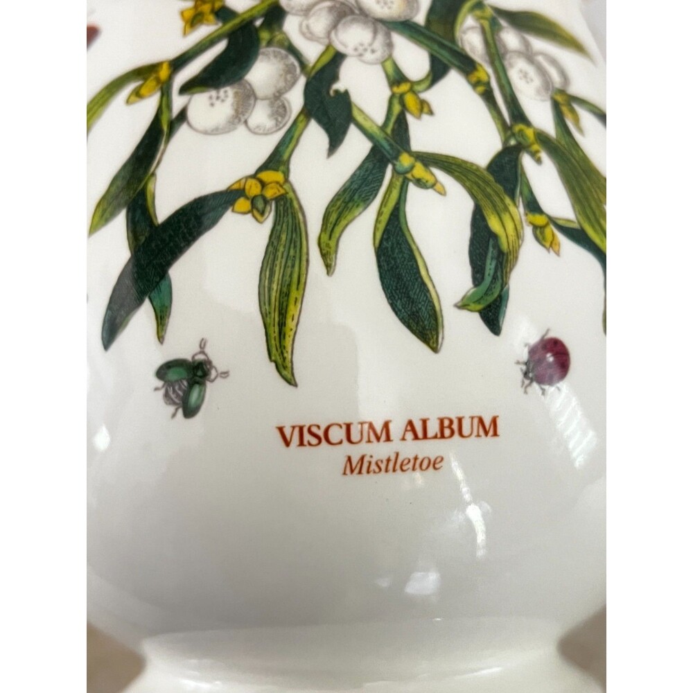 Vtg HTF Portmeirion Pitcher Viscum Album Mistletoe Butterfly 64oz Christmas Jug - Picture 6 of 12